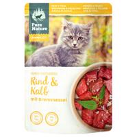 12x85g Pure Nature Junior Cat marha & borjú nedves macskatáp