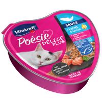 12x85g Vitakraft Poésie Délice Plus Lazac nedves macskaeledel