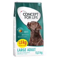 13,5 kg Concept for Life Large Adultszáraz kutyatáp 12+1,5kg ingyen