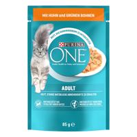 13x85g PURINA ONE Adult csirke & zöldbab  nedves macskatáp