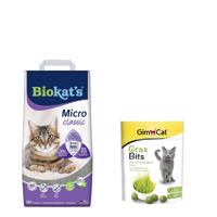 14 l Biokat's Micro macskaalom+140g GimCat GrasBits macskasnack ingyen