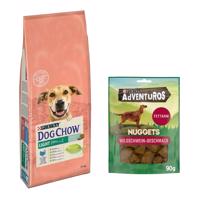 14kg PURINA Dog Chow Adult Light pulyka száraz kutyatáp+90g Adventuros vaddisznó kutyasnack ingyen