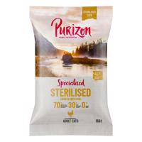 150g Purizon Adult Sterilised csirke & hal gabonamentes száraz macskatáp