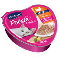 15x85g Vitakraft Poésie Création pulyka sajtszószban nedves macskaeledel