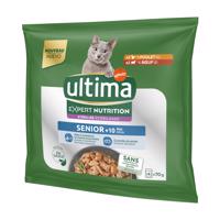 16x75g Ultima Cat Expert Nutrition Senior csirke & marha nedves macskatáp 3+1 ingyen