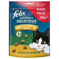 180g Felix Naturally Delicious csirke & macskamenta macskasnack 25% kedvezménnyel