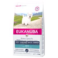 2,5kg Eukanuba Adult Breed West Highland Terrier száraz kutyatáp 10% kedvezménnyel