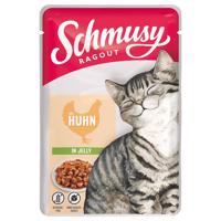 22x100g Schmusy Ragout aszpikban nedves macskatáp- Csirke