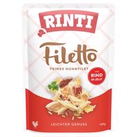 24x100g RINTI Filetto Pouch in Jelly kutyasnack - Csirke marhával