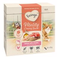 24x10g Feringa Vitality Creamy Snacks macskasnack - Lazac csirkével