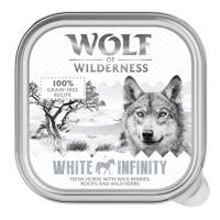 24x150g Wolf of Wilderness Adult - Single protein tálcás nedves kutyatáp - White Infinity - ló