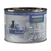 24x200g catz finefood Monoprotein zooplus pulyka nedves macskatáp