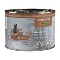 24x200g catz finefood Monoprotein zooplus vaddisznó nedves macskatáp