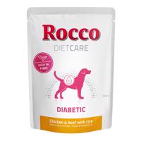 24x300g Rocco Diet Care Diabetic csirke, marha & rizs tasakos nedves kutyatáp