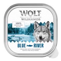 24x300g Wolf of Wilderness Adult nedves kutyatáp - Blue River - hal