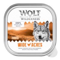 24x300g Wolf of Wilderness Adult nedves kutyatáp - Wide Acres - csirke