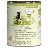 24x380g catz finefood Ragout No.605 lazac & vadkacs nedves macskatáp