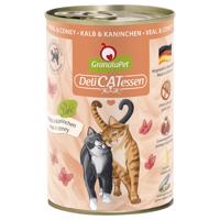 24x400g GranataPet DeliCatessen nedves macskatáp- Borjú & nyúl