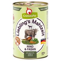 24x400g Granatapet Liebling's Mahlzeit Marha & fácán nedves kutyatáp