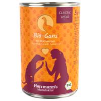 24x400g Hermann's Classic Bio Menü Bio liba bio hajdinával nedves kutyatáp