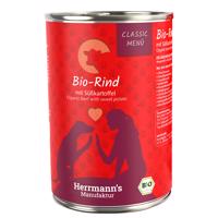 24x400g Herrmanns Classic Bio menü  Bio marha bio édesburgonyával nedves kutyatáp