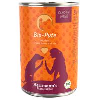 24x400g Herrmanns Classic Bio menü Bio pulyka bio rizzsel nedves kutyatáp