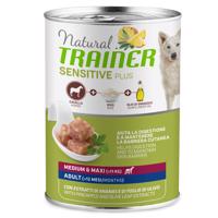 24x400g Natural Trainer Sensitive Plus Adult ló & rizs nedves kutyatáp