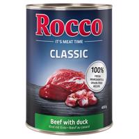 24x400g Rocco Classic nedves kutyatáp- Marha & kacsa