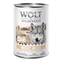 24x400g Wolf of Wilderness rendkívüli kedvezménnyel! nedves kutyatáp - Adult "Expedition"  Mossy Miles - Szárnyas nyúllal