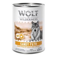 24x400g Wolf of Wilderness rendkívüli kedvezménnyel! nedves kutyatáp -  Senior "Expedition"  Sandy Path - Szárnyas csirkével