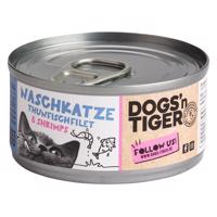 24x70g Dogs'n Tiger Cat Tonhalfilé & garnéla nedves macskatáp