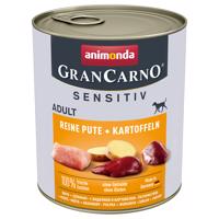 24x800g Animonda GranCarno Adult Sensitive Pulyka & burgonya nedves kutyatáp