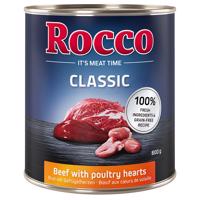 24x800g Rocco Classic Marha & szárnyasszív nedves kutyatáp 10% árengedménnyel!