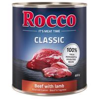 24x800g Rocco ClassicMarha & bárány nedves kutyatáp 10% árengedménnyel!