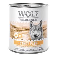 24x800g Wolf of Wilderness Single Protein óriási kedvezménnyel! nedves kutyatáp - Sandy Path - Szárnyas csirkével