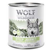 24x800g Wolf of Wilderness Single Protein óriási kedvezménnyel! nedves kutyatáp - Steep Journey - Szárnyas báránnyal