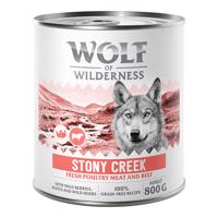 24x800g Wolf of Wilderness Single Protein óriási kedvezménnyel! nedves kutyatáp - Stony Creek - Szárnyas marhával