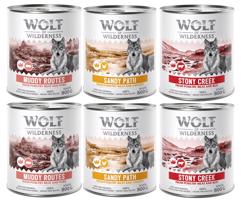 24x800g Wolf of Wilderness Single Protein óriási kedvezménnyel! nedves kutyatáp - Vegyes csomag