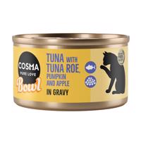 24x80g Cosma Bowl tonhal & tonhalikra nedves macskatáp