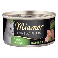 24x80g Miamor Naturelle finom filék tonhal & zöldség nedves macskatáp