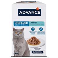 24x85g Advance Sterilized tőkehal nedves macskatáp 18+6 ingyen