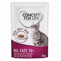 24x85g Concept for Life All Cats 10+ aszpikban nedves macskatáp - 20+4 ingyen