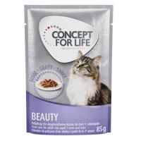 24x85g Concept for Life Beauty szószban nedves macskatáp - 20+4 ingyen