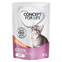 24x85g Concept for Life Kitten lazac gabonamentes nedves macskatáp aszpikban