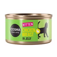 24x85g Cosma Original Kitten nedves macskaeledel kiscicáknak- Csirkemell