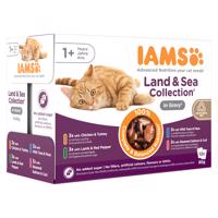 24x85g IAMS Advanced Nutrition Adult Land & Sea Mix szószban nedves macskatáp