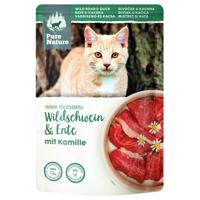 24x85g Pure Nature Feline Vaddisznó & kacsa nedves macskaeledel