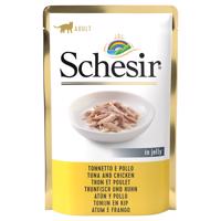 24x85g Schesir Tonhal & csirke nedves macskatáp