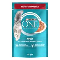 26x85g Purina One Adult marha & sárgarépa nedves macskatáp