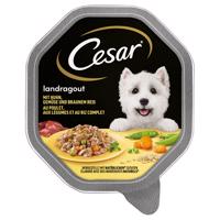 28x150g Cesar Vidéki ragu: csirke, zöldség & barna rizs nedves kutyatáp